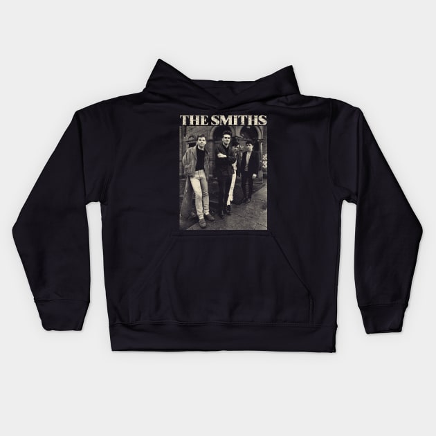 The Smiths -- Salford 1985 Vintage Kids Hoodie by EricaScarletta